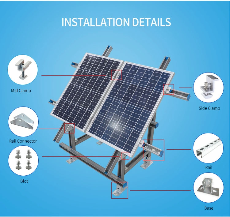 Ground Mount Solar Car Port Metal Carport Solar Structure for Solar Panels Parking